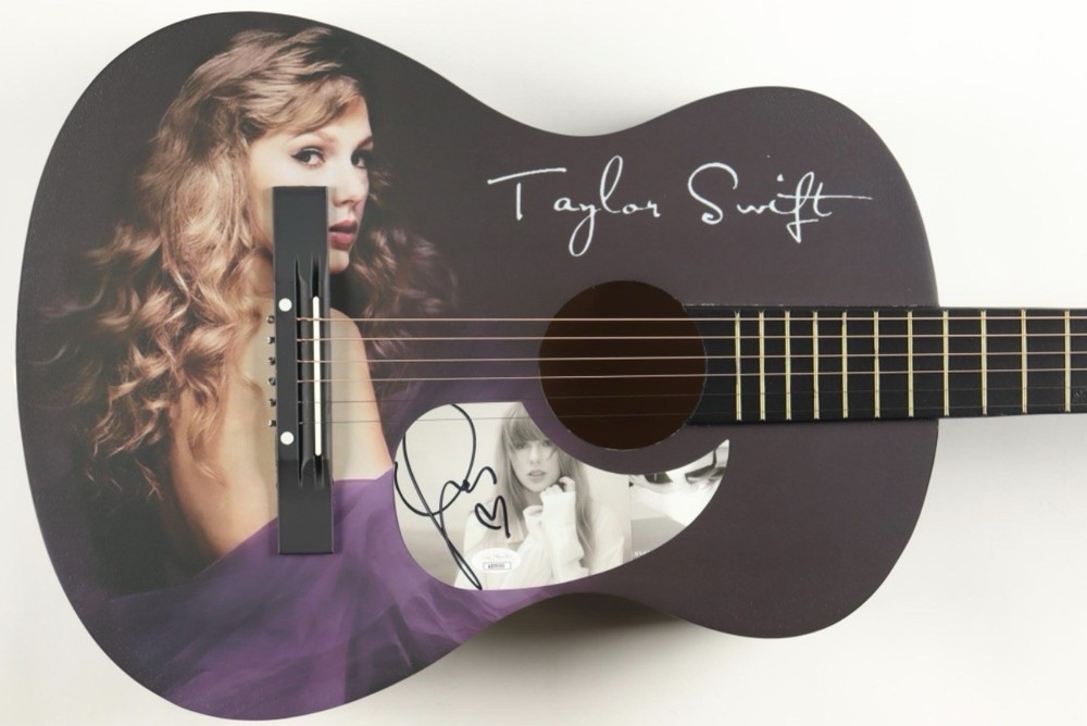 Taylor Swift Autographed Acoustic Guitar JSA Authenticated Printed Image