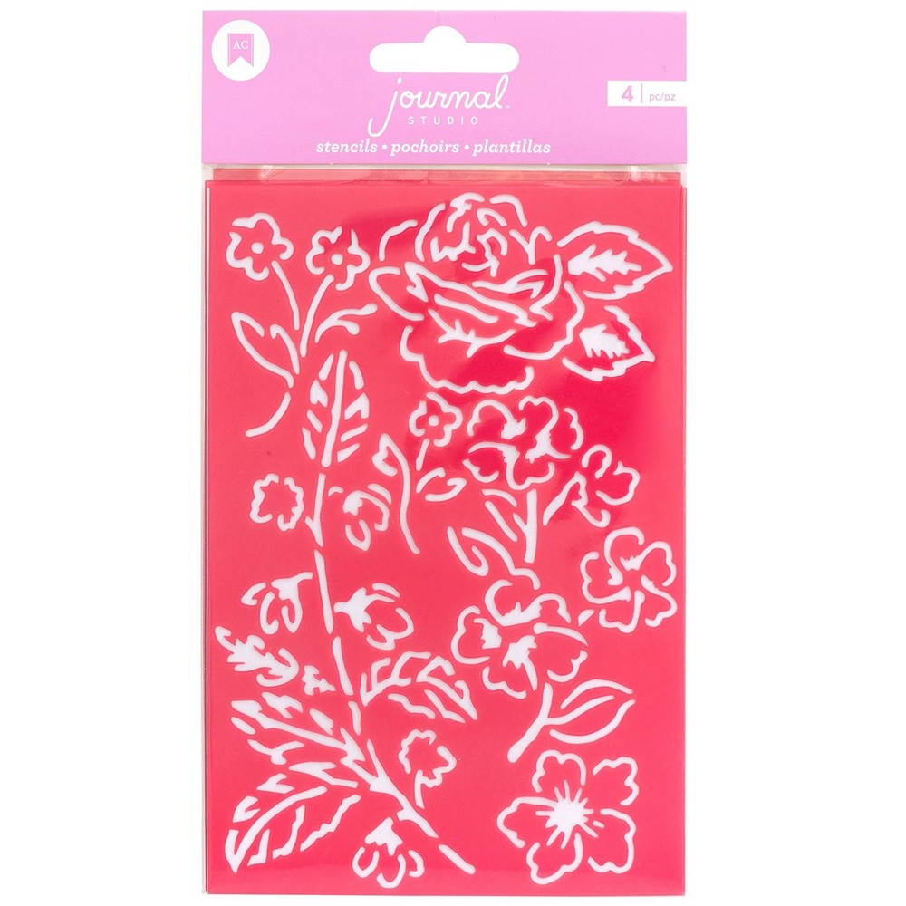AC Journal Studio 4/Pkg-Stencils - 3 Pack