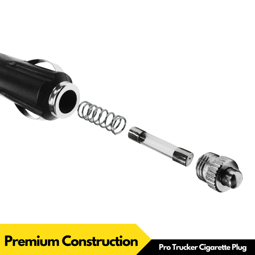 Pro Trucker 12V Replacement Cigarette Lighter Plug Power Adapter w/ LED Light