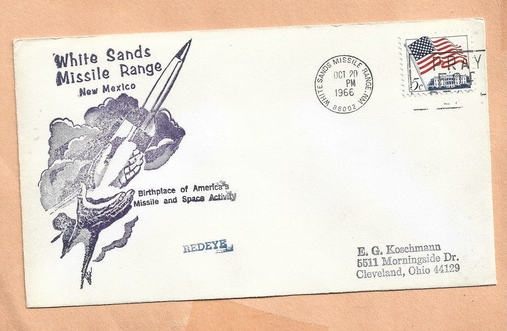 REDEYE LAUNCH OCT 2,1966 WHITE SANDS MISSILE RANGE  SPACE COVER NASA