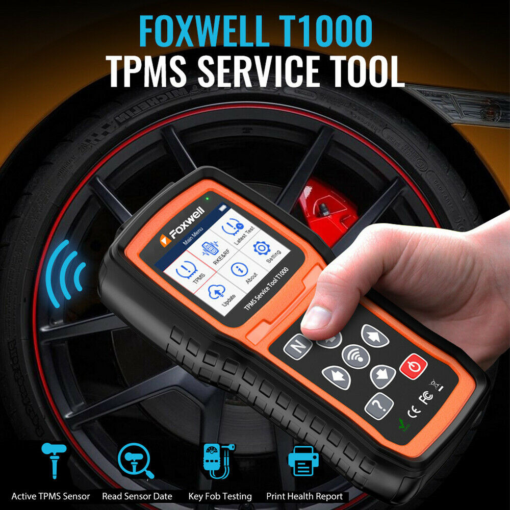 FOXWELL T1000 TPMS Relearn Tire Sensor Pressure Programming Reset Car Diagnostic