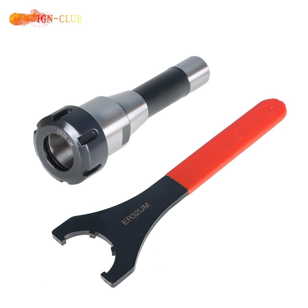 ER32 R8 Thread Collet Chuck Holder Fixed CNC Lathe 7/16" +25-45 Spanner