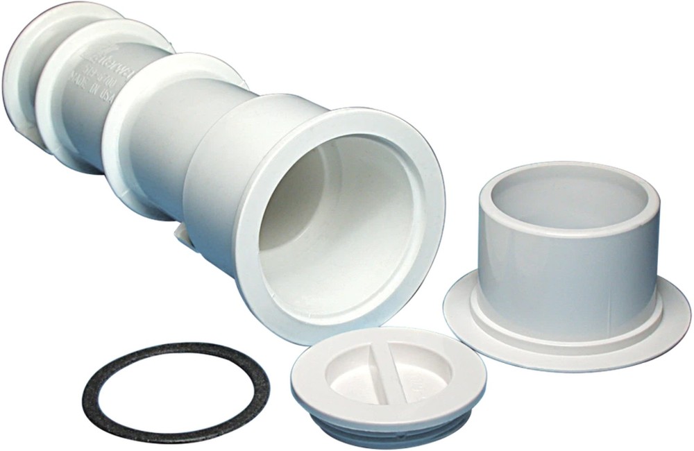 Waterway Flush Plug 1 1/2Inwith Gasket - White 400-4140