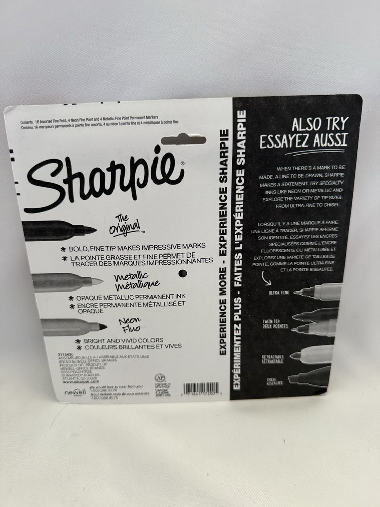 Sharpie Permanent Markers, Ultra Fine Point, Assorted Colors, 24 Count