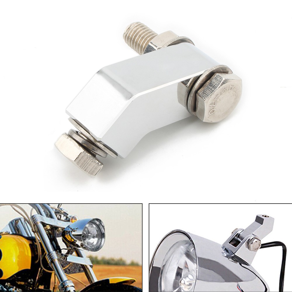 Motorcycle Headlight Mounting Block Bracket For Harley Bobber Chopper Cruiser