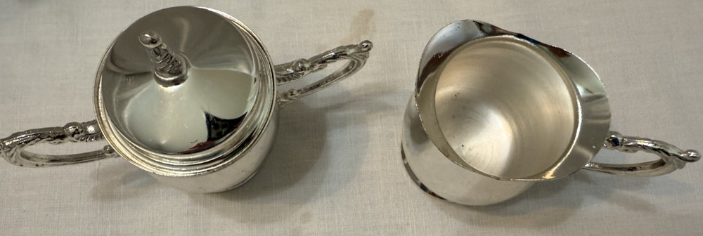 Silver tone Child’s Tea Set Pitcher and Suger Server