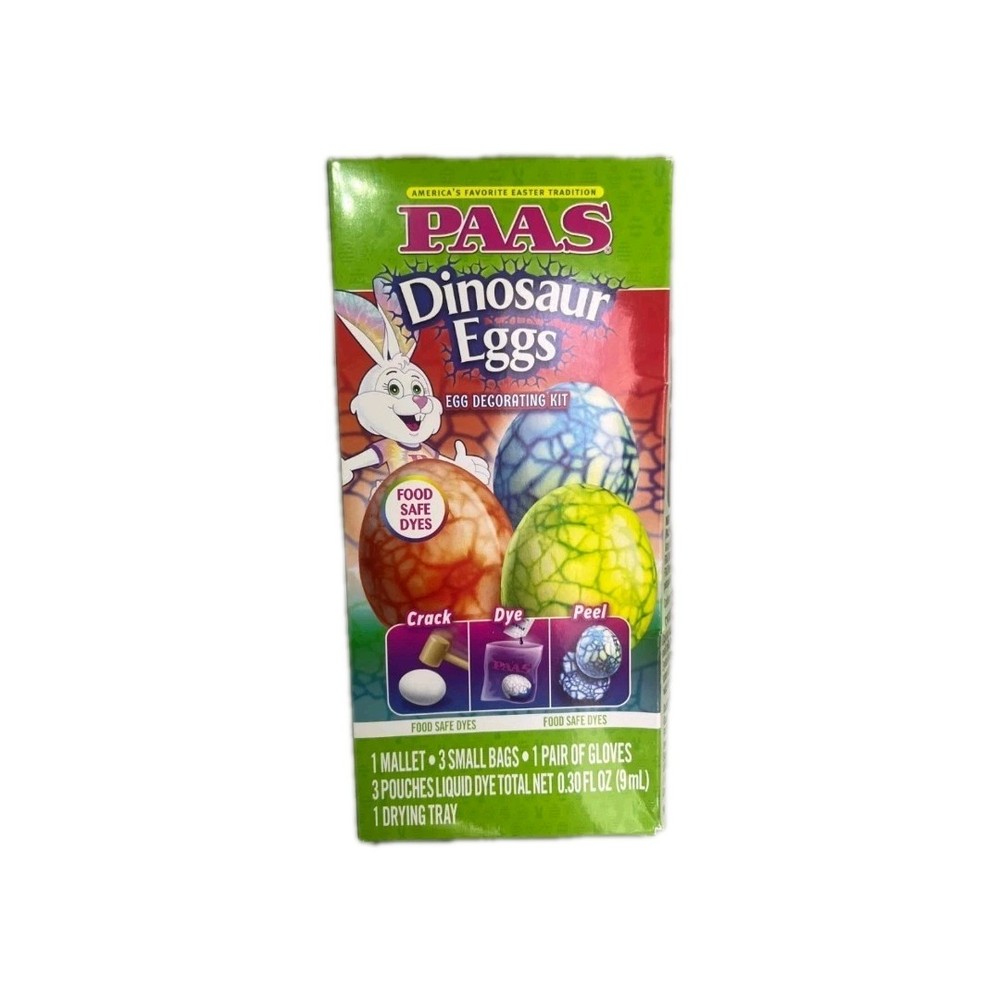 5PKPaas Dinosaur eggs egg decorating kit