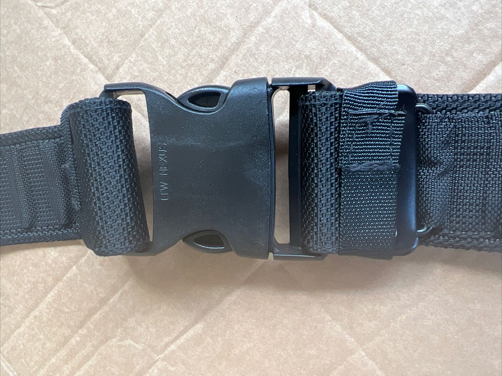 Black Tactical Adjustable Strong PLCE Webbing Belt Military Combat Duty Security