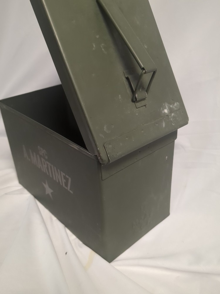 Metal Military Ammo Box Empty Storage Container