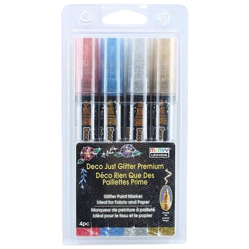 Deco Glitter Fabric Marker Set 0223JGP04A Uchida of Ameri#1