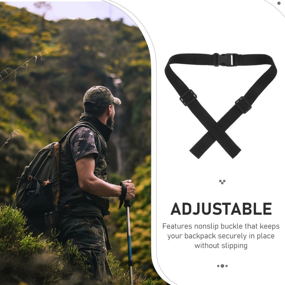Outdoor Backpack Adjustable Chest Strap Buckle With Non Webbing Support
