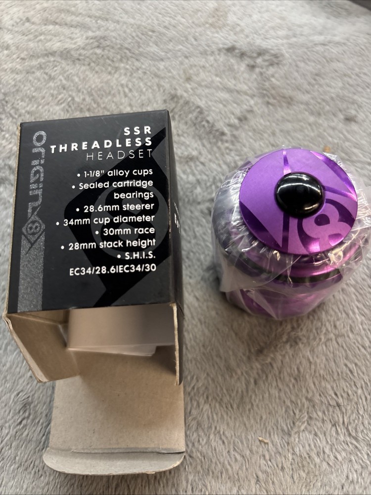 Origin8 SSR Threadless Headset, Purple Anodized  1  1/8