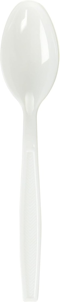 Kitchen Select White Plastic Teaspoons - Heavy Weight