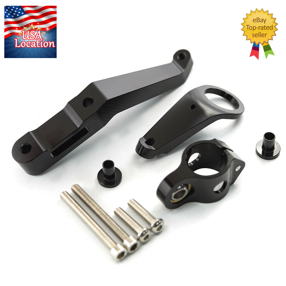 For CBR954RR 2002-2003 CNC Steering Damper Stabilizer Bracket Kit Holder Black