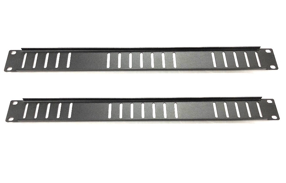 (2) Pack 1U Vented Single Space Heavy Duty Flanged Rack Case Panel 19"