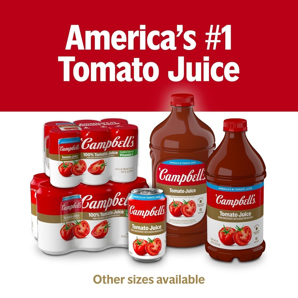100% Tomato Juice, 5.5 fl oz Can 48 Pack