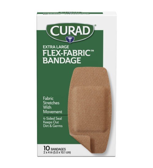 Flex-Fabric Extra Large Bandages, 2″ x 4″, 10 count