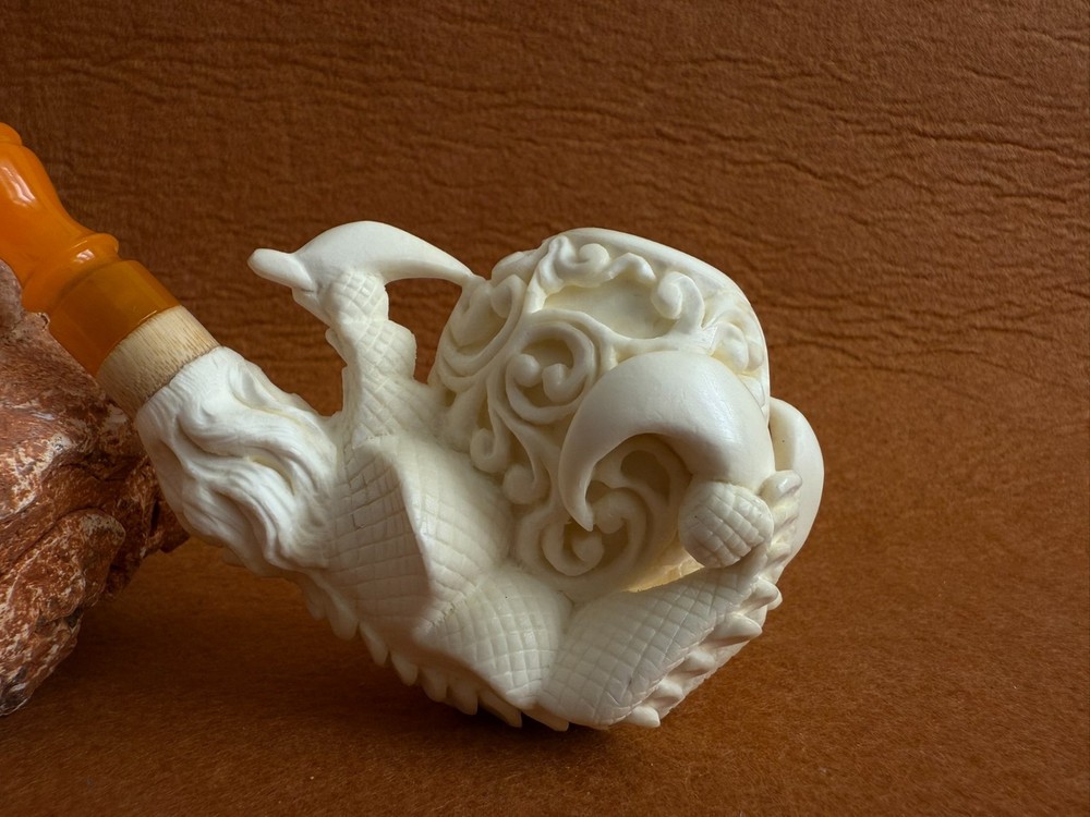 Hand Carved Eagle Claw and Egg Exclusive Design with Fitted Case