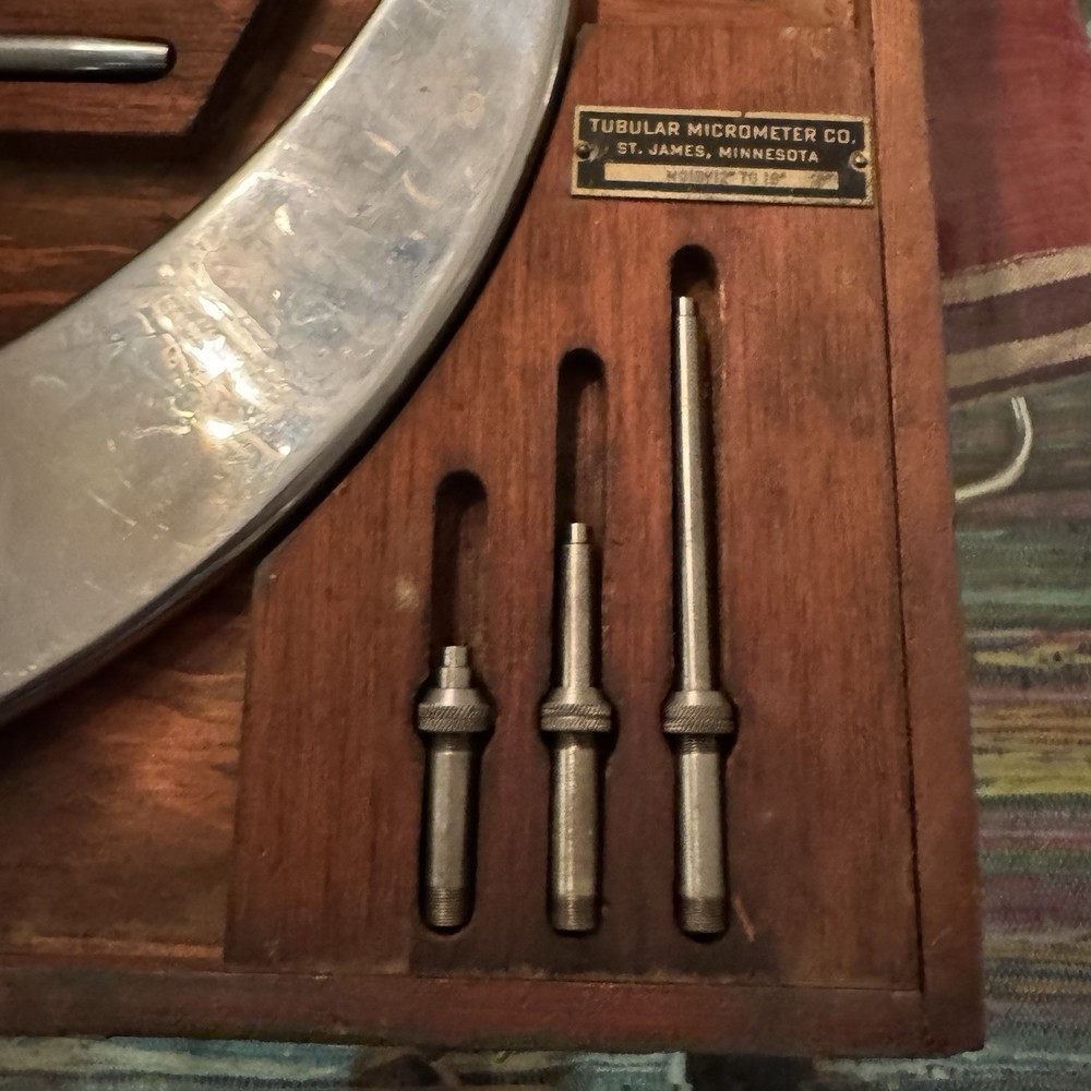 TUBULAR MICROMETER CO. Interchangeable Anvil 12-16” OUTSIDE MICROMETER Complete