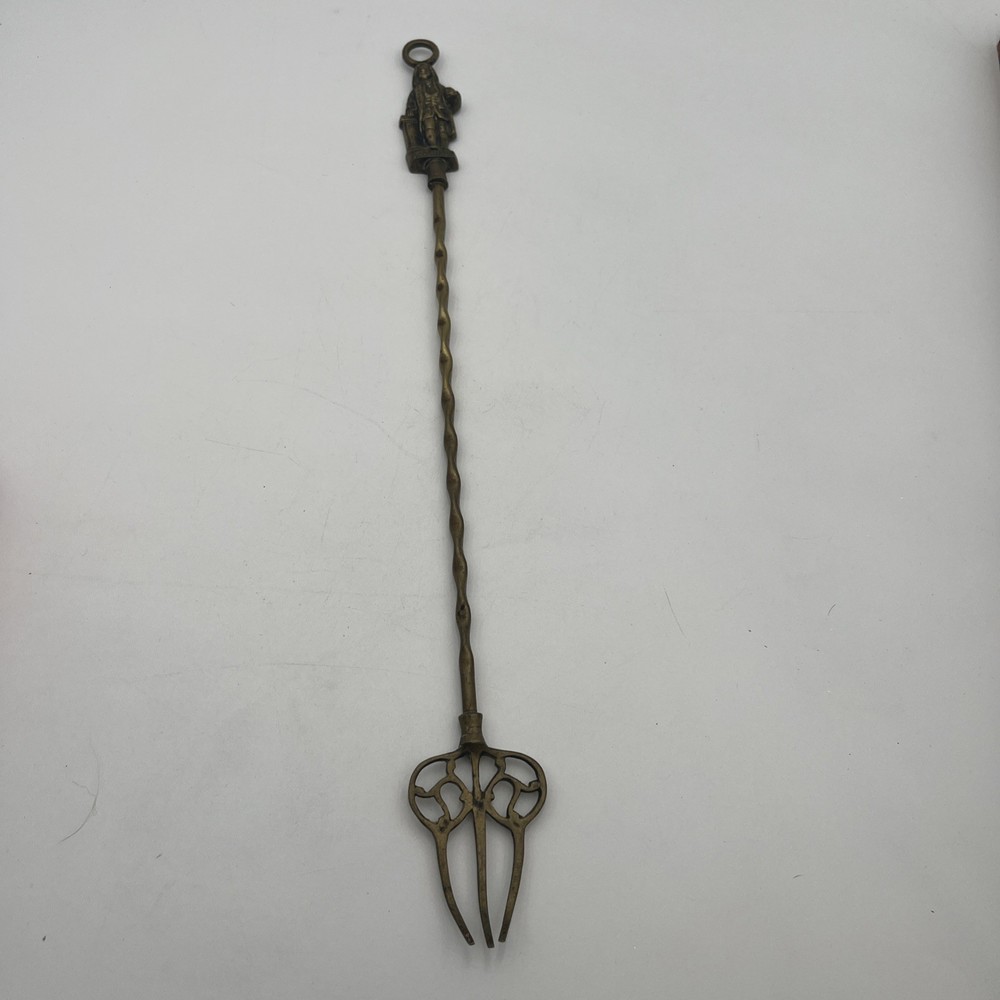 Antique Brass Fireplace  Toasting Fork  19 inches long