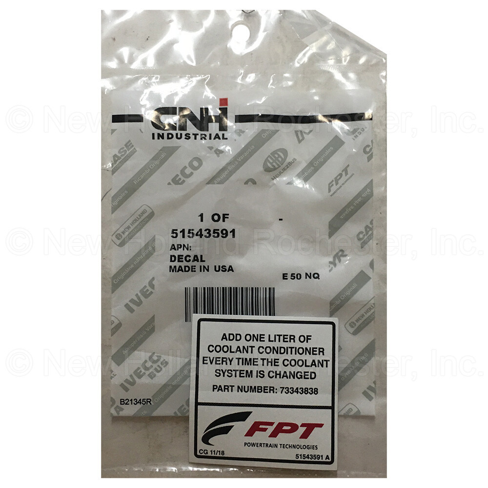 New Holland Decal Part # 51543591