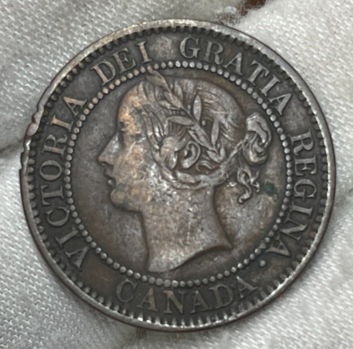 1859 Canada One Large Cent Coin #1