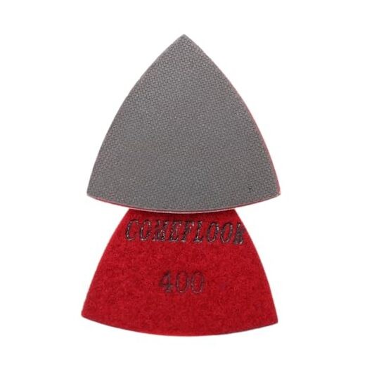 Triangular Diamond Polishing Pads for Corner Edge, Electroplated Sanding 400#