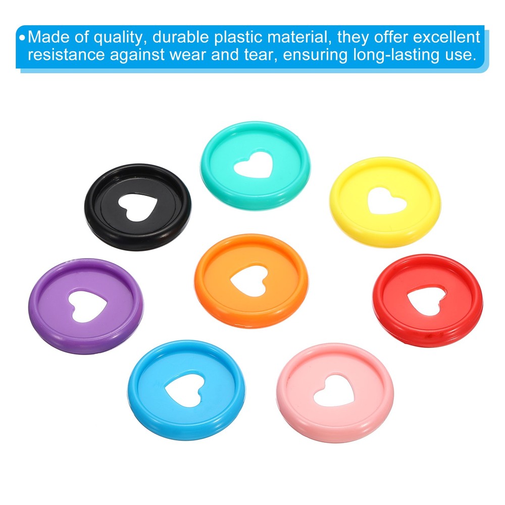 24mm Book Binding Discs 80pcs Discbound Expansion Discs Heart, Assorted Colors