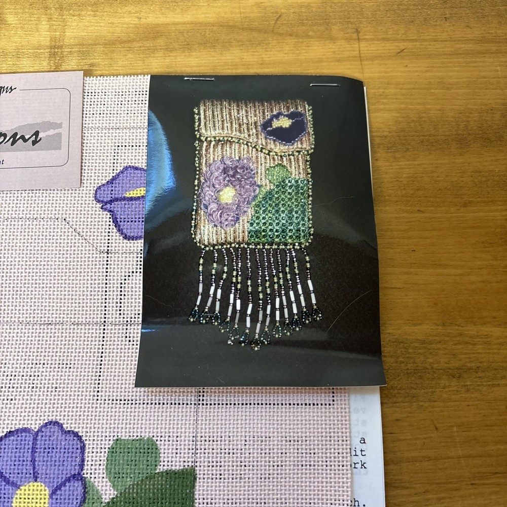NEW Sundance Designs Needlepoint Handpainted KEEPSAKE POUCH with BEADS