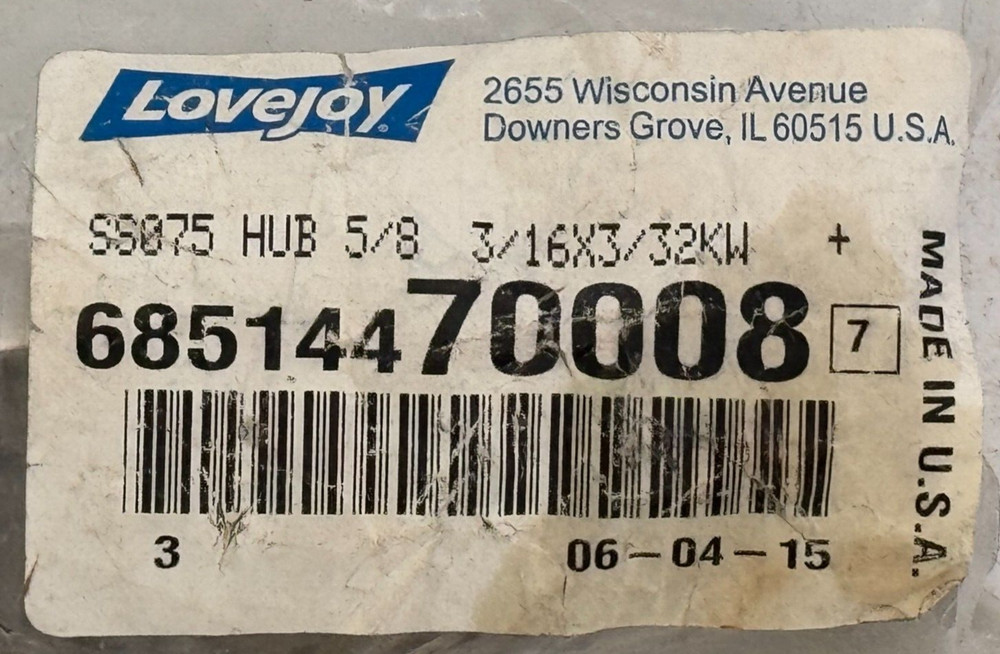 NEW Lovejoy 68514470008 Coupling