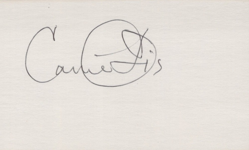 Carre Otis signed 3x5 card Vintage