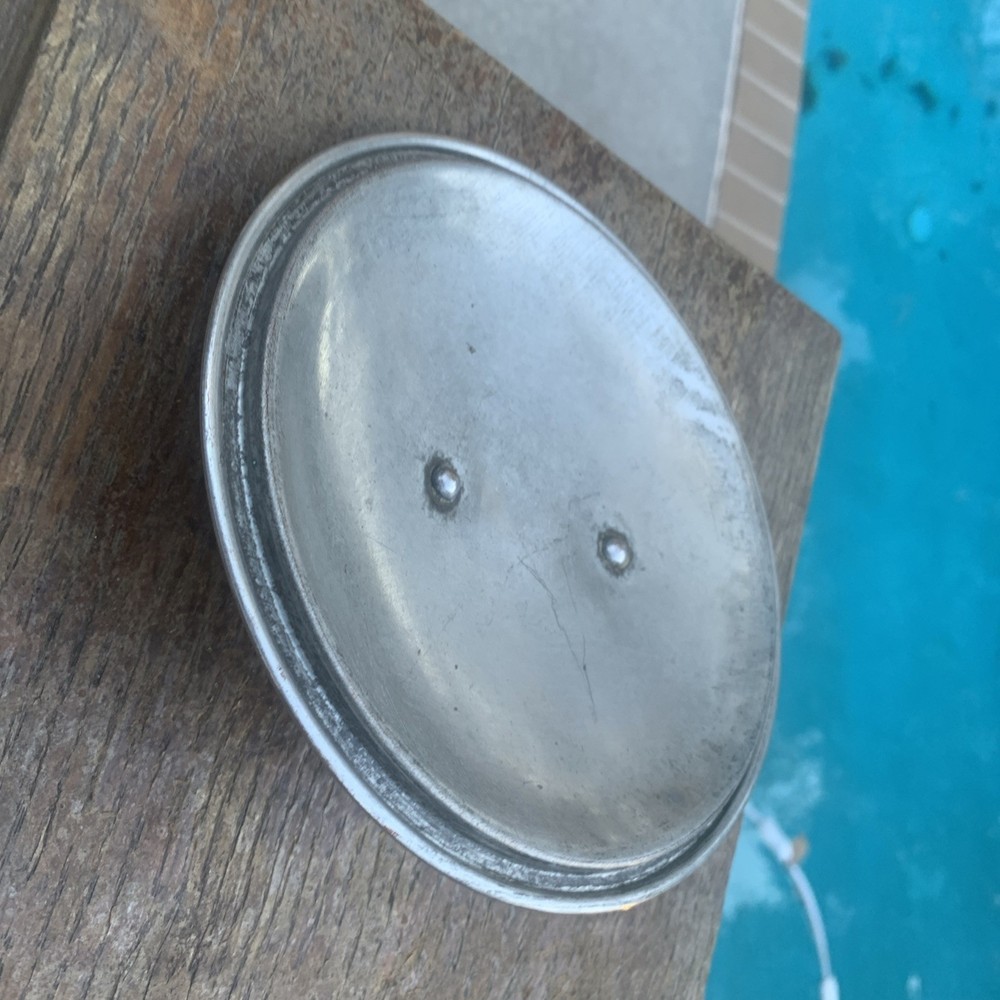 Copper 6.875" Edge to Edge Lid Brass Handle with Copper Rivets Tin Lined