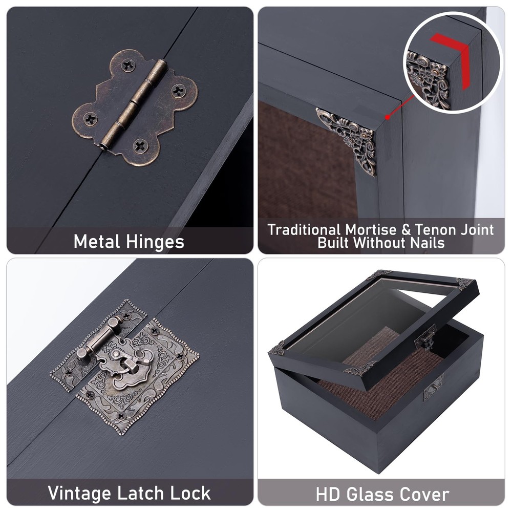 Shadow Box Frame 8x10 Deep Display Case Memorial Keepsake Wood Rustic Decor