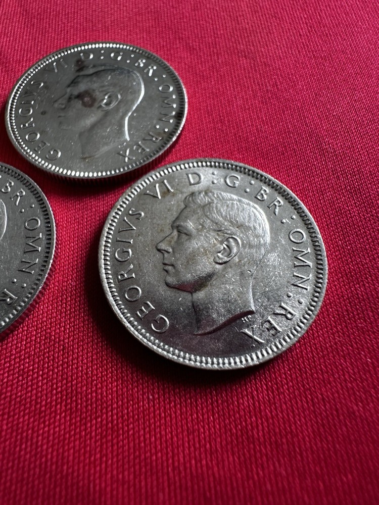 X3 silver shillings coins #33