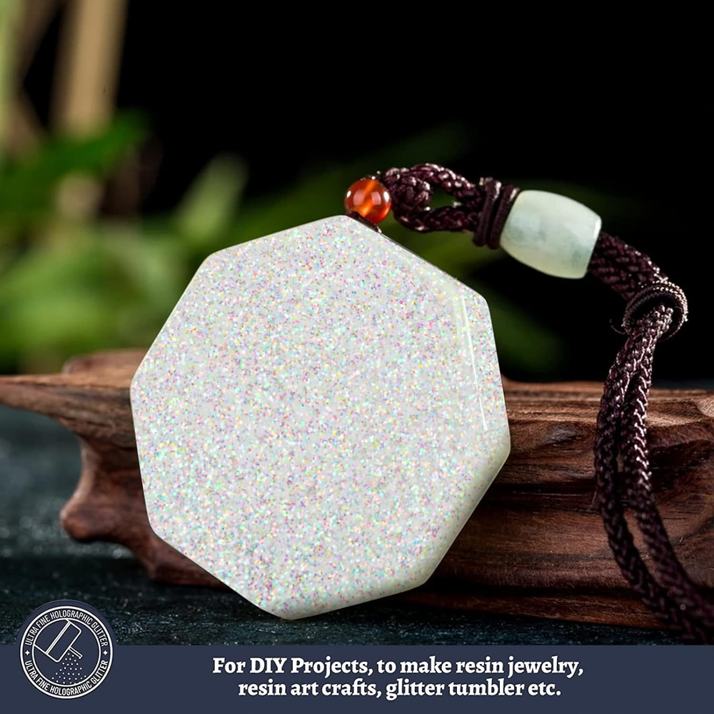 Rainbow White Chunky Glitter,150G/5.29Oz Iridescent
