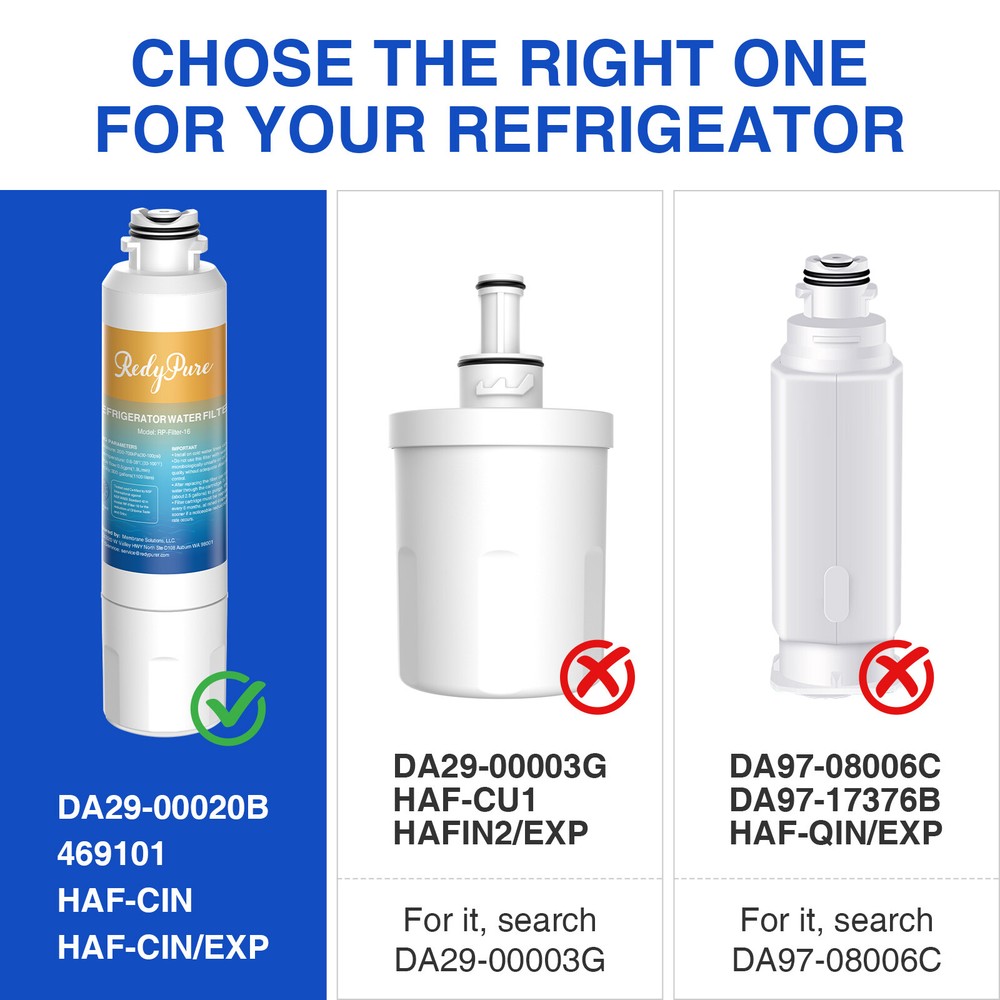 4 Pack Water Filter For Samsung DA29-00020B HAF-CIN/EXP HAF-CIN/XME Refrigerator