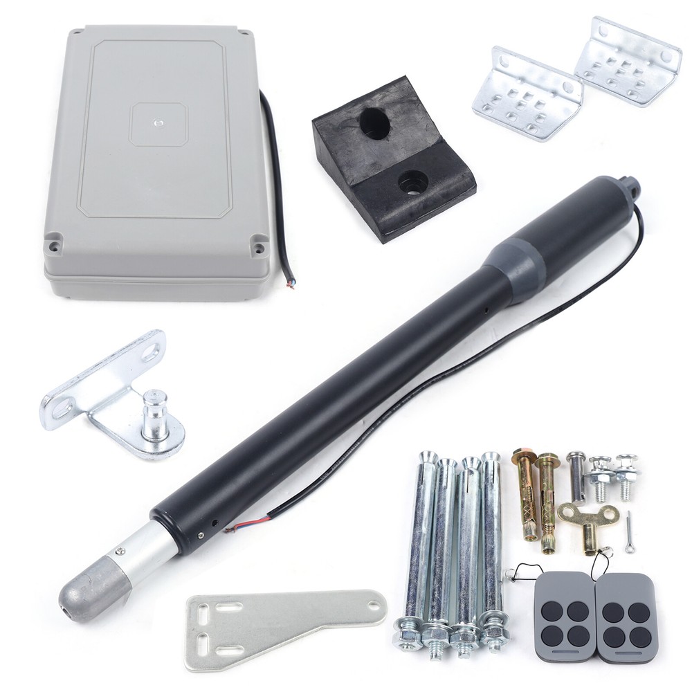 Automatic Gate Opener Kit Single Swing Gate Operator 325lbs w/ Remote Control