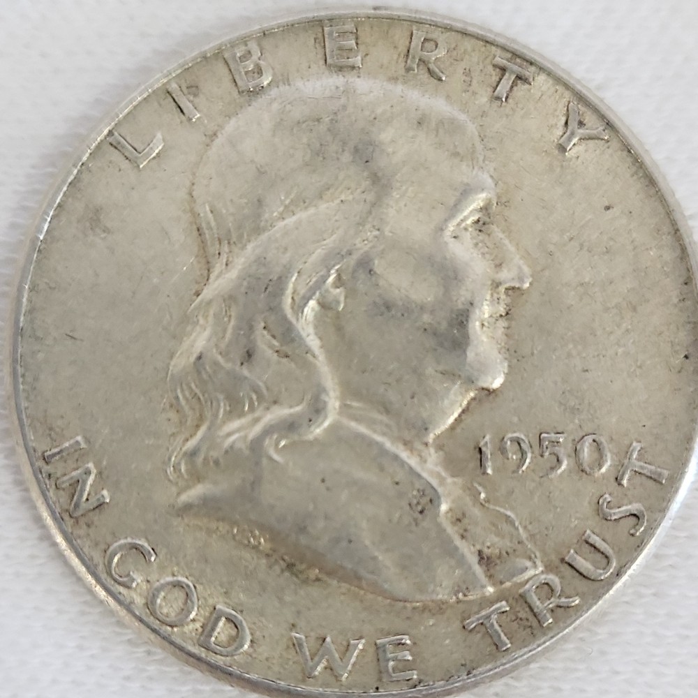 1950 Franklin Half Dollar in AU Condition