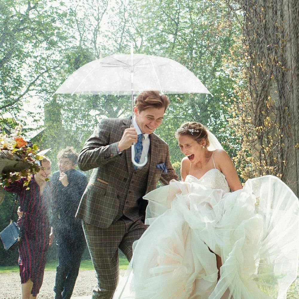 Umbrella Wedding Style Stick Umbrellas Large Windproof Bubble 16PCS