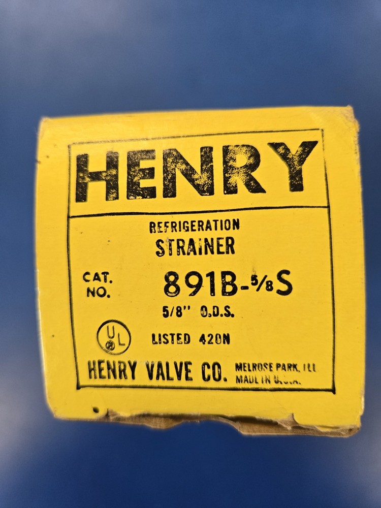 HENRY VALVE CO.  - 891B-5/8S - REFRIGERATION STRAINER