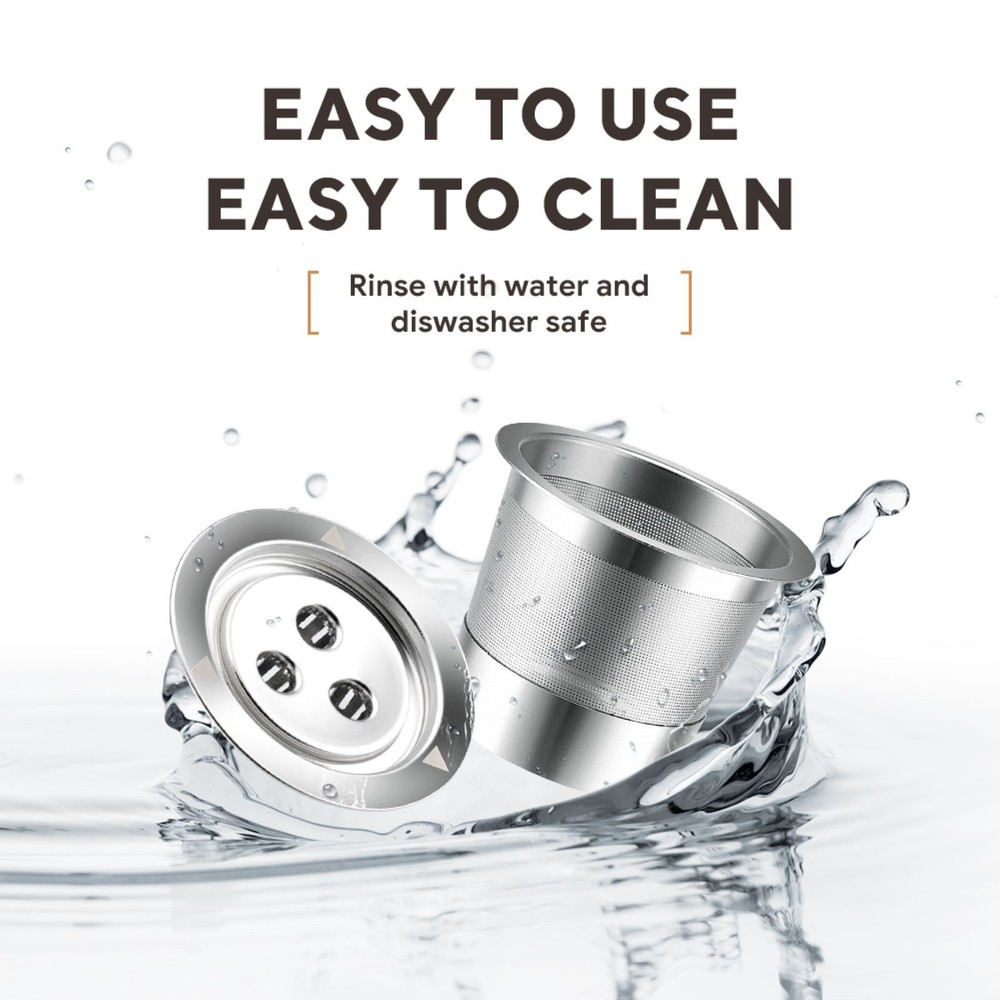 Silver Stainless Steel Capsule Filter Shell Accessory For Ninja Coffee Machine