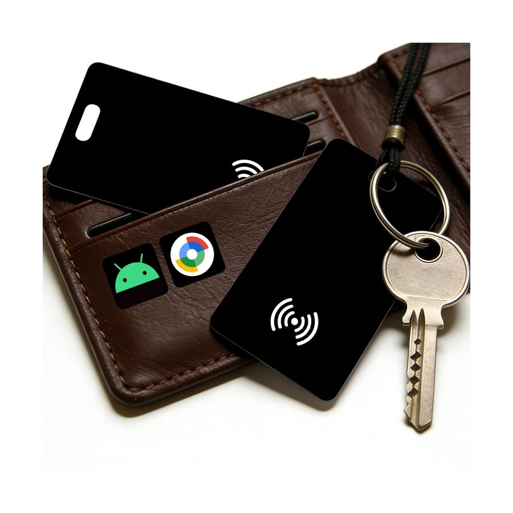 Android Wallet Tracker Card Rechargeable Air Tags-2 Pack, Works... FAST USA SHIP