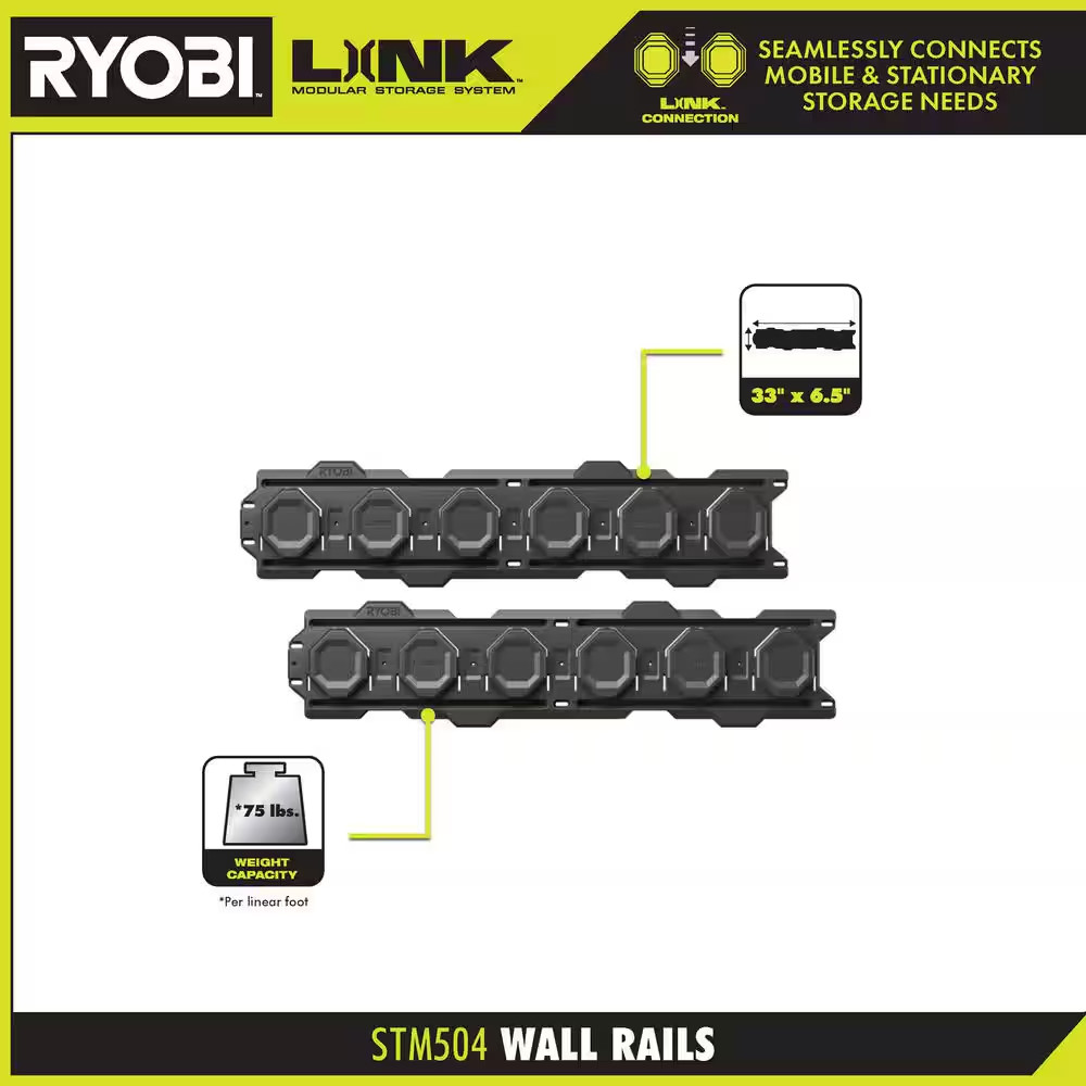 LINK Wall Rails (4-Pack) Free Ship NEW