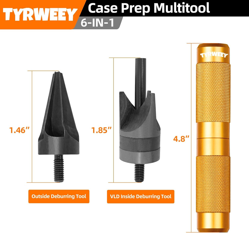Case Prep Multitool, Case Chamfer Deburring Tools for Reloading, Primer Pocket R