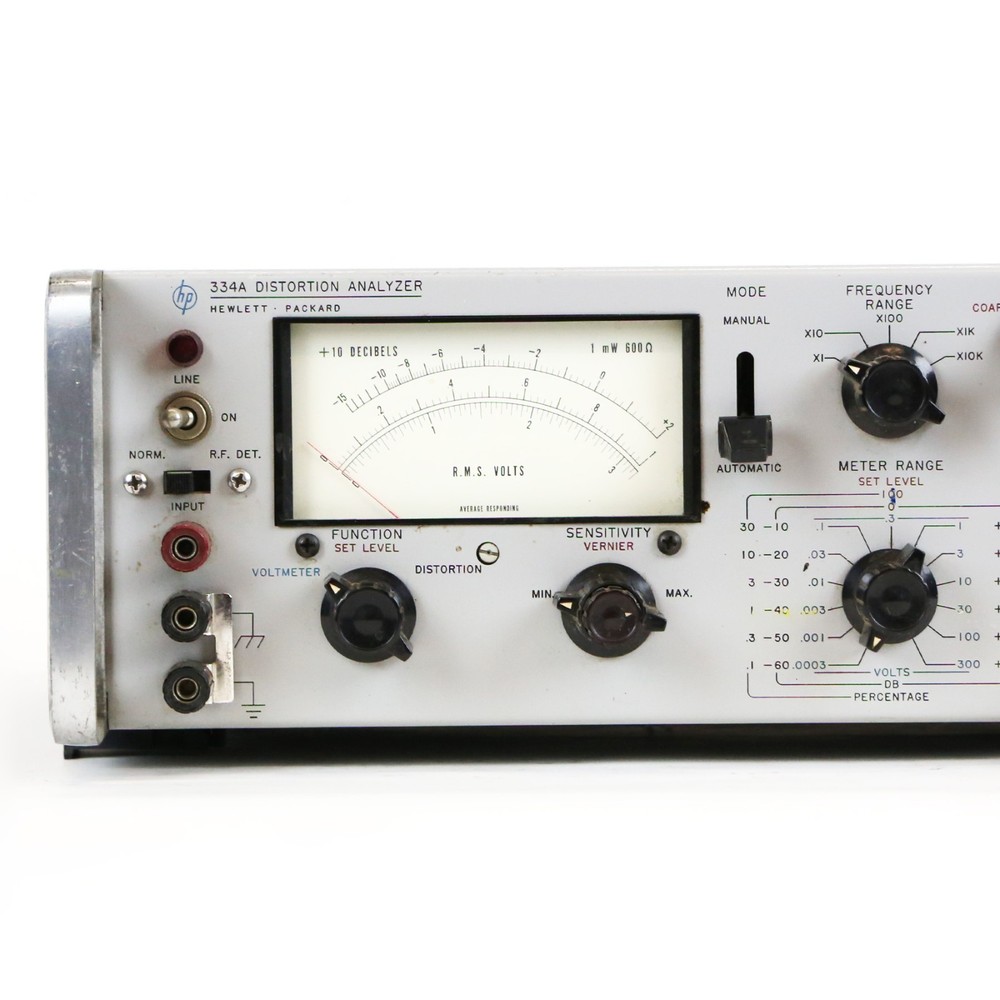 1960s Hewlett Packard Model 334A Distortion Analyzer - Vintage Original HP '60s