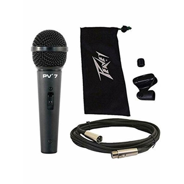New! Peavey PV-7 Dynamic Vocal Microphone + XLR Cable