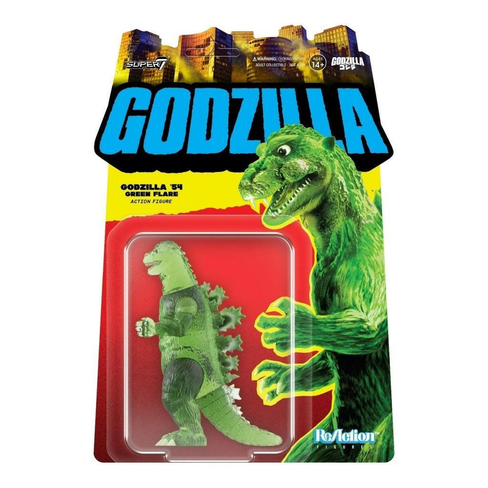 Godzilla Semi-Clear Green Toho ReAction Figures Wave 7 Figure Super7