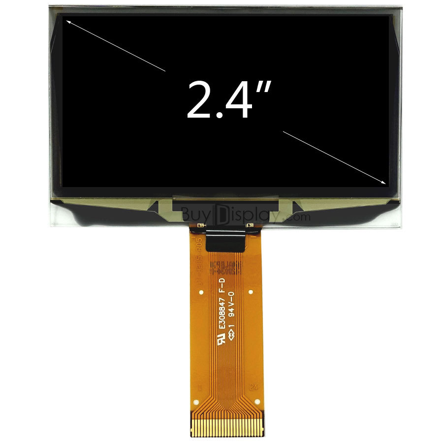 White 2.4" inch Graphic OLED Display,128x64 Serial SPI,I2C,SSD1309 w/Tutorial