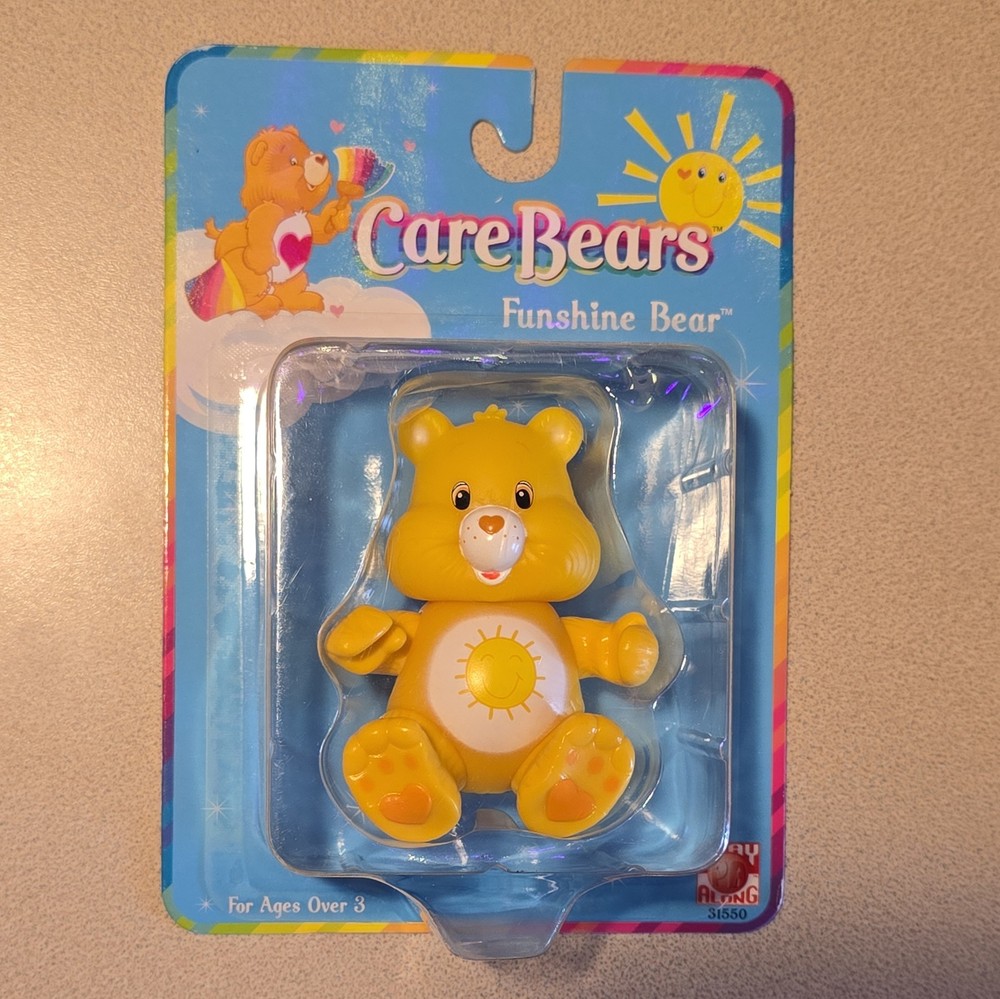 Care Bears FUNSHINE BEAR Poseable Figure 2003 Play Along  NIB