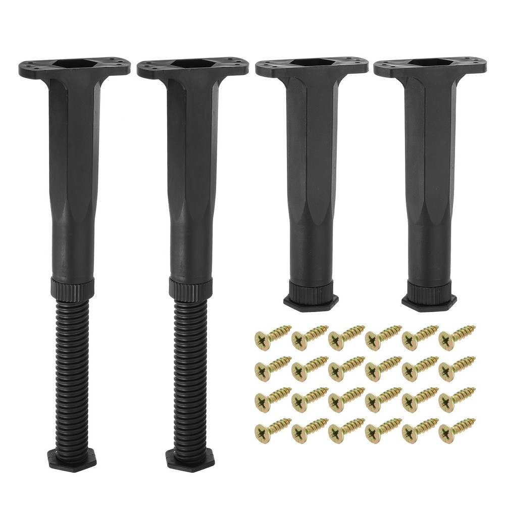 8 Set 13.58 Inch Total Height Adjustable Plastic Bed Frame Center Support Legs